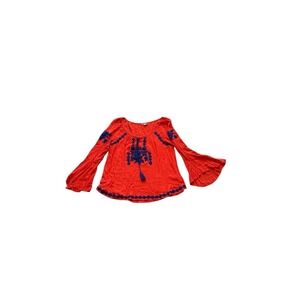 Women's L‎ John Paul Richard Boho Multicolored Embroidered Top Preowned